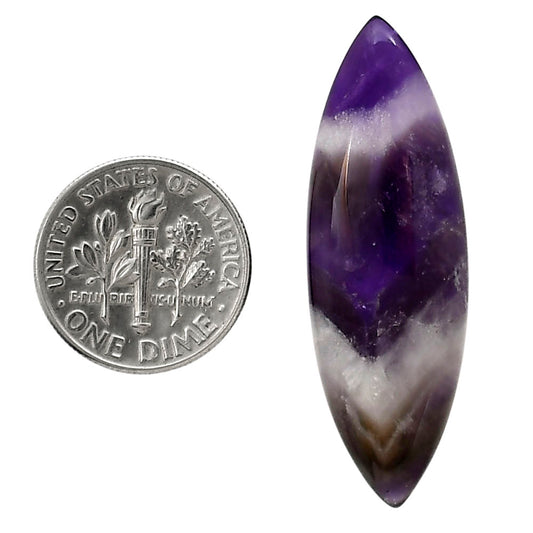 Chevron Amethyst 13.3x40.2x6 mm Marquise Shape Polished Gemstone LS12-05293