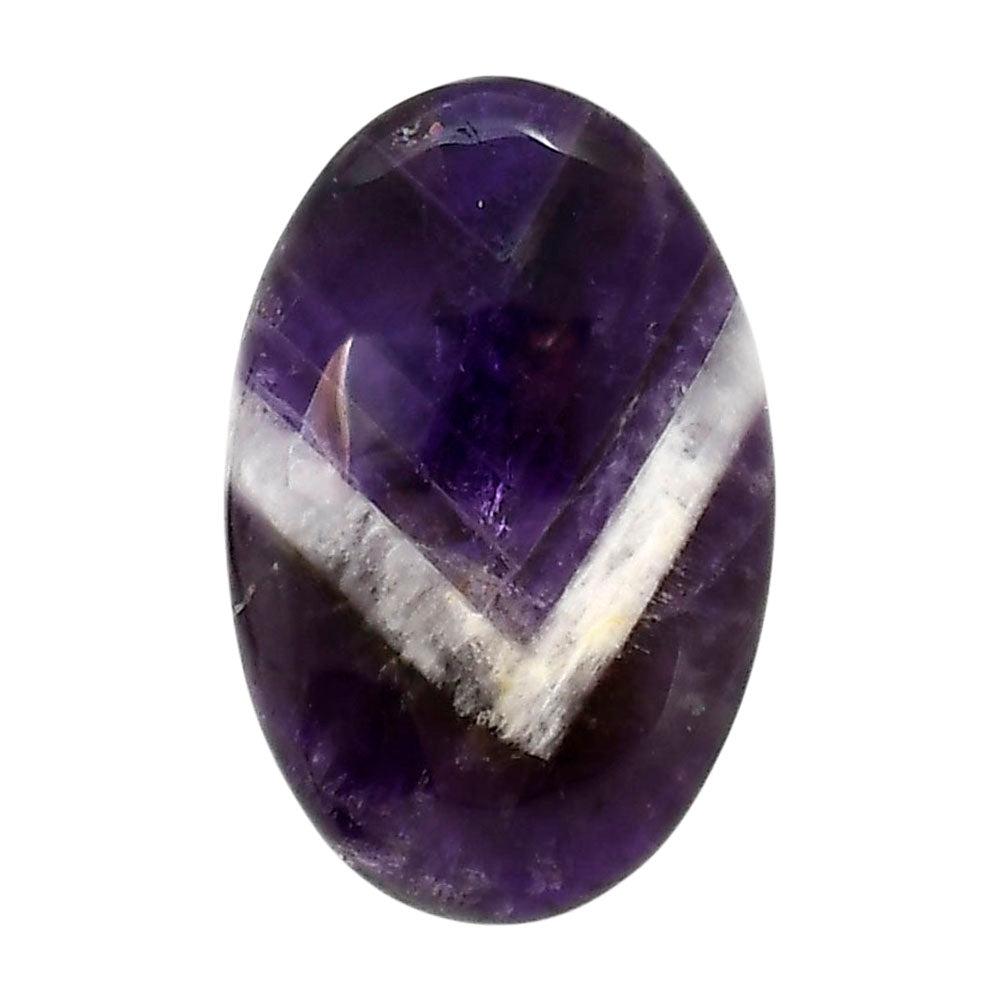 Chevron Amethyst 21.4x33x7.3 mm Oval Shape Polished Gemstone LS12-05294
