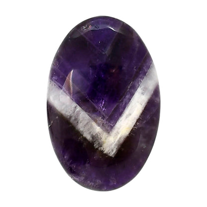 Chevron Amethyst 21.4x33x7.3 mm Oval Shape Polished Gemstone LS12-05294