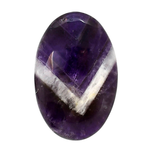 Chevron Amethyst 21.4x33x7.3 mm Oval Shape Polished Gemstone LS12-05294
