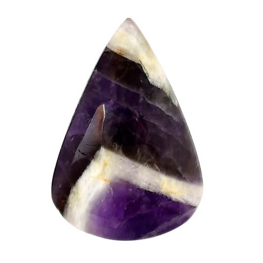 Chevron Amethyst 22x32.2x5.7 mm Pear Shape Polished Gemstone LS12-05295
