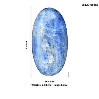 Blue Kyanite 16.8x32x6 mm Oval Shape Polished Gemstone LS120-06383