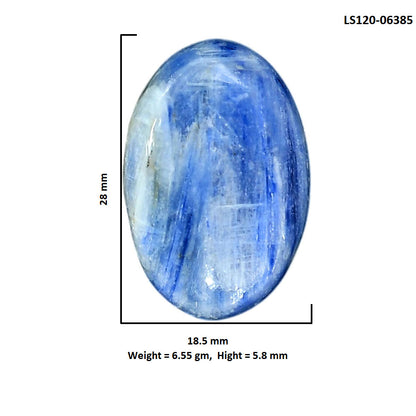 Blue Kyanite 18.5x28x5.8 mm Oval Shape Polished Gemstone LS120-06385