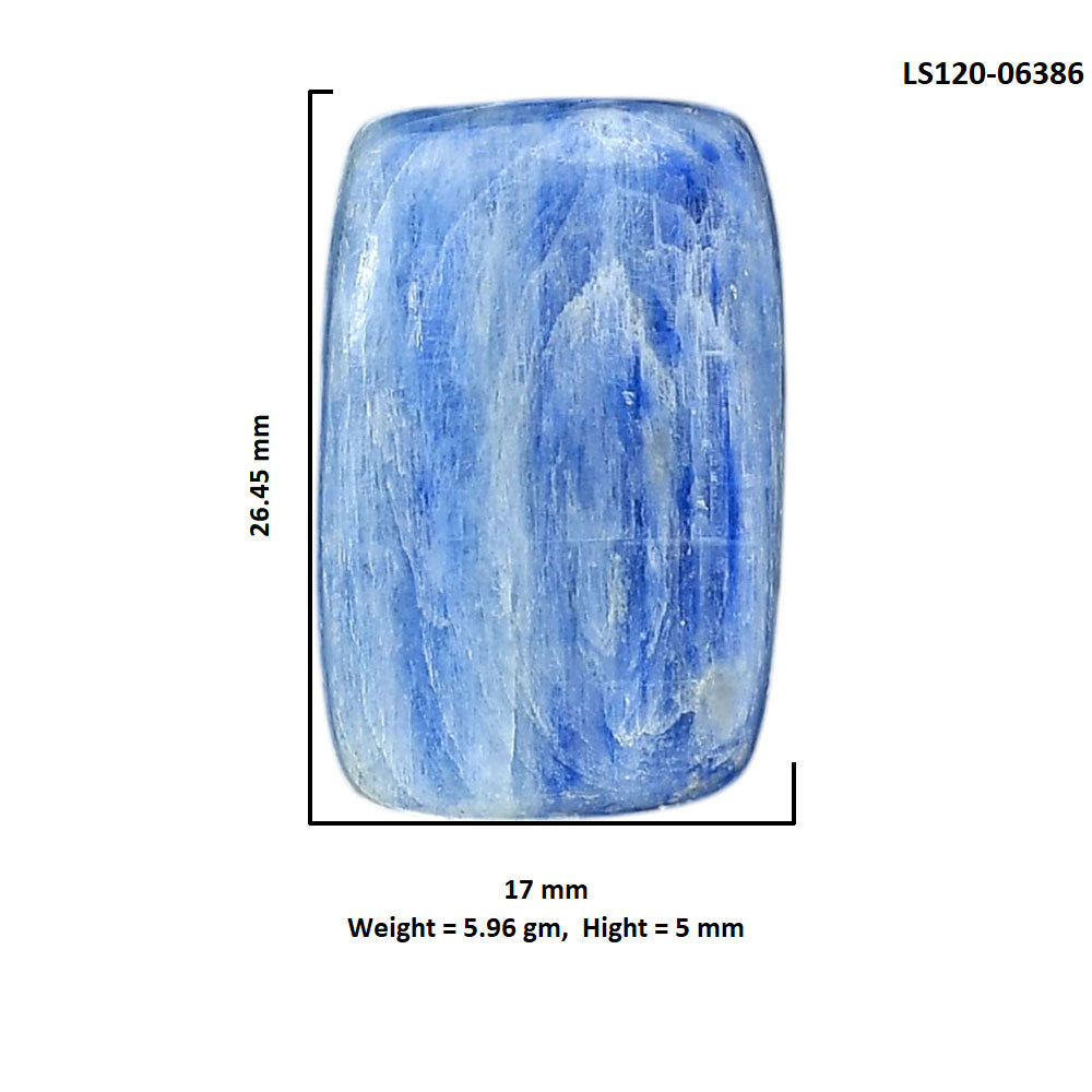 Blue Kyanite 17x26.45x5 mm Cushion Shape Polished Gemstone LS120-06386