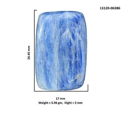 Blue Kyanite 17x26.45x5 mm Cushion Shape Polished Gemstone LS120-06386