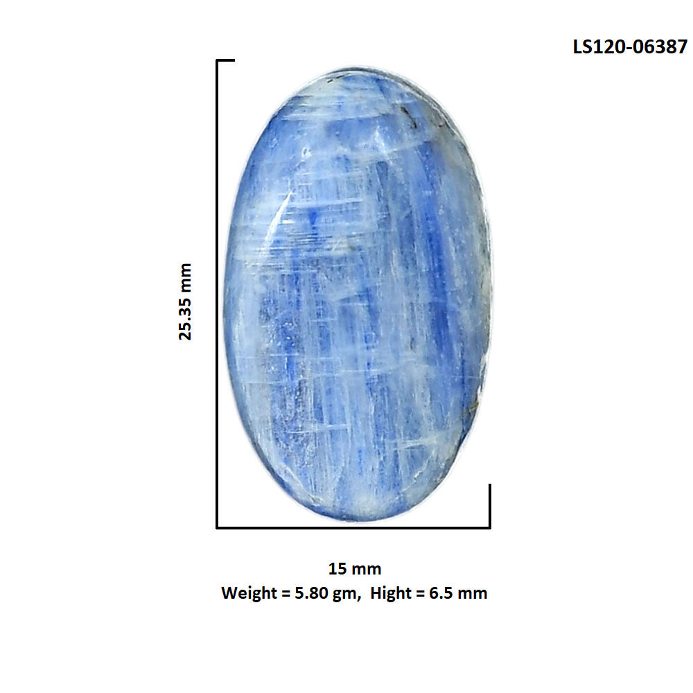 Blue Kyanite 15x25.35x6.5 mm Oval Shape Polished Gemstone LS120-06387