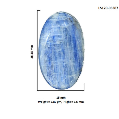 Blue Kyanite 15x25.35x6.5 mm Oval Shape Polished Gemstone LS120-06387