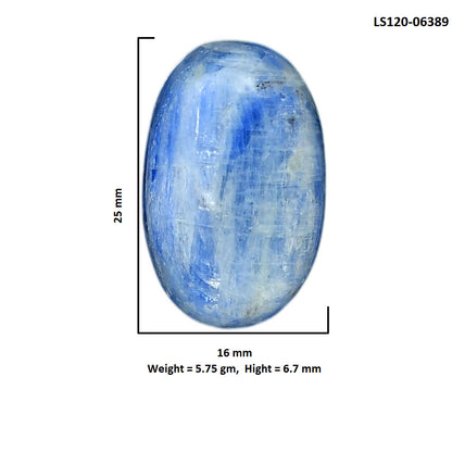 Blue Kyanite 16x25x6.7 mm Oval Shape Polished Gemstone LS120-06389