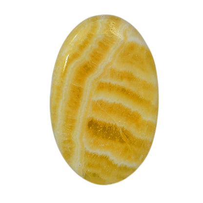 Yellow Aragonite 20.5x32.2x4 mm Oval Shape Polished Gemstone LS121-06394