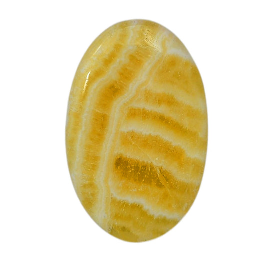 Yellow Aragonite 20.5x32.2x4 mm Oval Shape Polished Gemstone LS121-06394