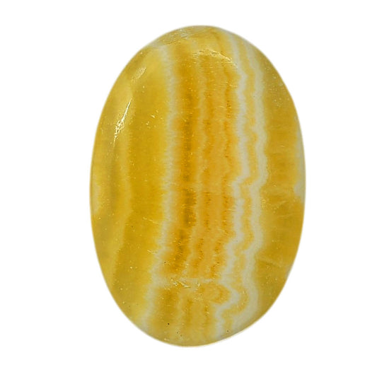 Yellow Aragonite 20.5x30.3x4 mm Oval Shape Polished Gemstone LS121-06395