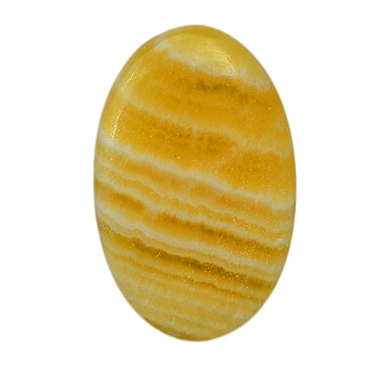 Yellow Aragonite 20.9x32.65x5 mm Oval Shape Polished Gemstone LS121-06399