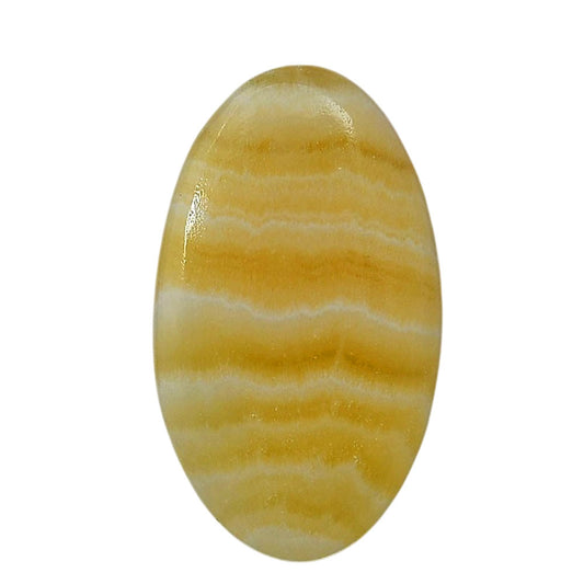 Yellow Aragonite 18.5x31.8x4 mm Oval Shape Polished Gemstone LS121-06403