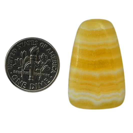 Yellow Aragonite 18.8x29.4x4.5 mm Fancy Shape Polished Gemstone LS121-06404