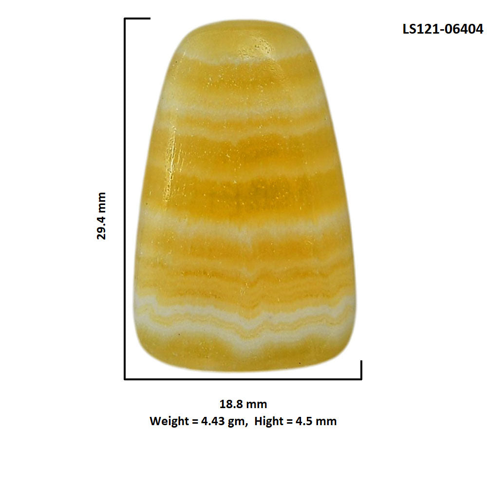 Yellow Aragonite 18.8x29.4x4.5 mm Fancy Shape Polished Gemstone LS121-06404