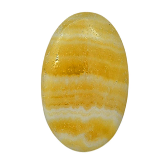 Yellow Aragonite 20x31.85x5.5 mm Oval Shape Polished Gemstone LS121-06405
