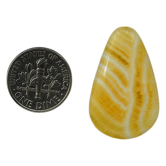 Yellow Aragonite 19.3x30.8x5 mm Fancy Shape Polished Gemstone LS121-06407