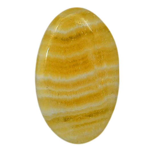 Yellow Aragonite 17.6x28.5x4 mm Oval Shape Polished Gemstone LS121-06408