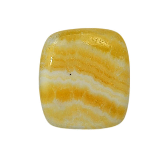 Yellow Aragonite 21x23.3x5 mm Cushion Shape Polished Gemstone LS121-06409