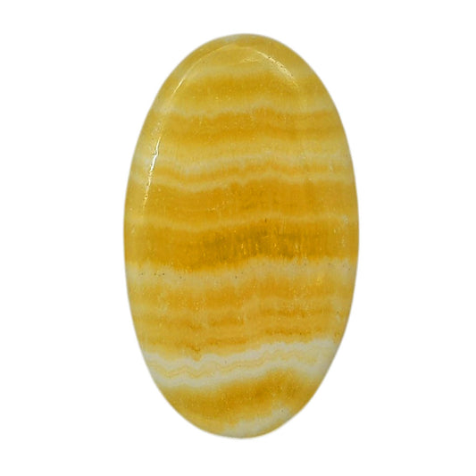 Yellow Aragonite 19x32.6x4 mm Oval Shape Polished Gemstone LS121-06413