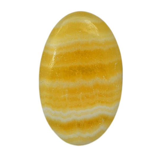 Yellow Aragonite 20x32.3x5 mm Oval Shape Polished Gemstone LS121-06414