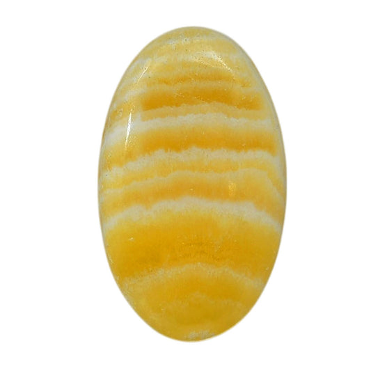 Yellow Aragonite 19.6x32.7x5 mm Oval Shape Polished Gemstone LS121-06415