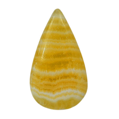 Yellow Aragonite 19.2x33.7x5.4 mm Pear Shape Polished Gemstone LS121-06421