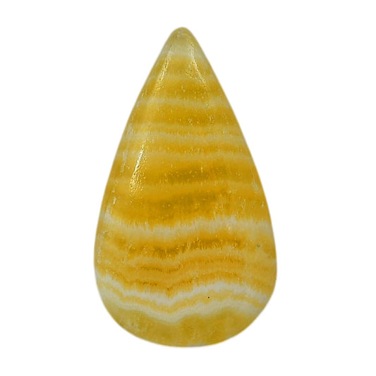 Yellow Aragonite 19.2x33.7x5.4 mm Pear Shape Polished Gemstone LS121-06421