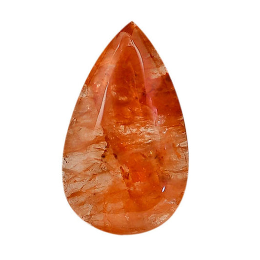 Red Fire Quartz 16.2x27x6 mm Pear Shape Polished Gemstone LS122-06428