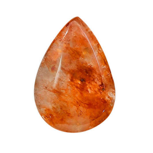 Red Fire Quartz 18.4x26.15x5 mm Pear Shape Polished Gemstone LS122-06431