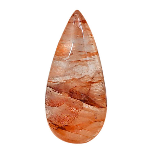 Red Fire Quartz 13.5x29.8x6 mm Pear Shape Polished Gemstone LS122-06434