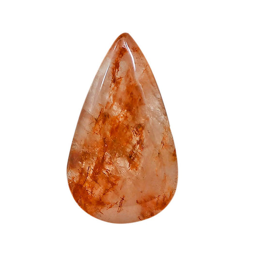 Red Fire Quartz 18.5x31.5x5.6 mm Pear Shape Polished Gemstone LS122-06437