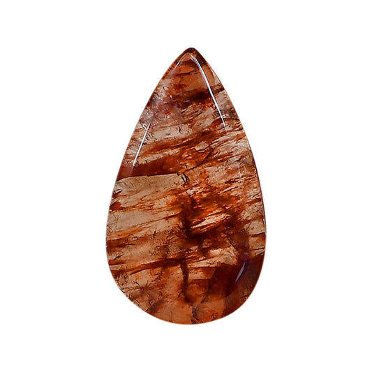 Red Fire Quartz 16.6x29x4.3 mm Pear Shape Polished Gemstone LS122-06439