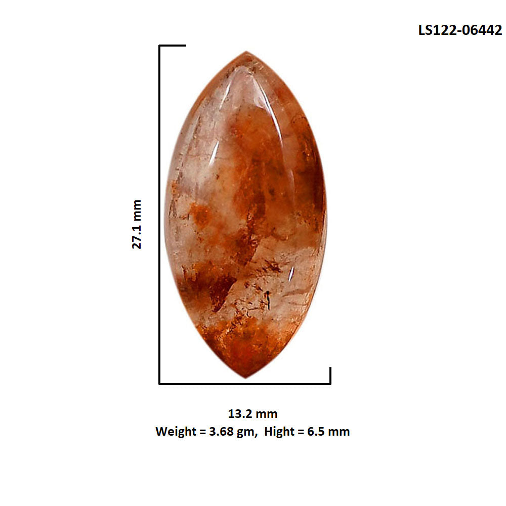 Red Fire Quartz 13.2x27.1x6.5 mm Marquise Shape Polished Gemstone LS122-06442
