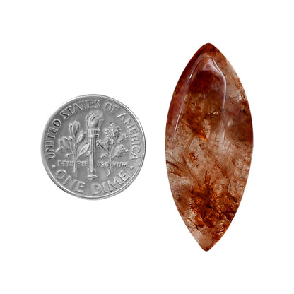 Red Fire Quartz 15.2x35.2x5.3 mm Marquise Shape Polished Gemstone LS122-06445