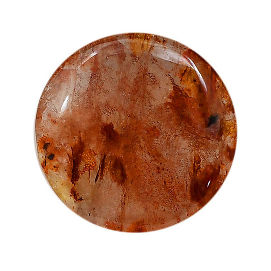Red Fire Quartz 27.7x27.7x4.5 mm Round Shape Polished Gemstone LS122-06446