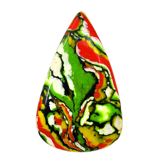 Fordite Detroit Agate 21x34.1x4.5 mm Pear Shape Polished Gemstone LS123-06449