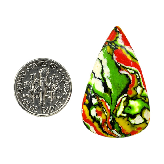Fordite Detroit Agate 21x34.1x4.5 mm Pear Shape Polished Gemstone LS123-06449