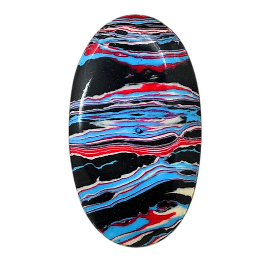 Fordite Detroit Agate 19.1x33.7x4 mm Oval Shape Polished Gemstone LS123-06450