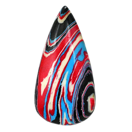 Fordite Detroit Agate 18.5x36x6 mm Pear Shape Polished Gemstone LS123-06452