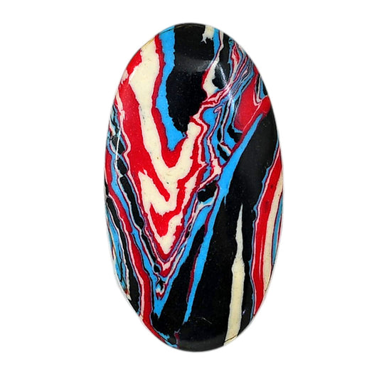 Fordite Detroit Agate 18.8x34.6x4 mm Oval Shape Polished Gemstone LS123-06453