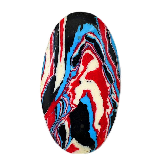 Fordite Detroit Agate 19.5x35x3.3 mm Oval Shape Polished Gemstone LS123-06455