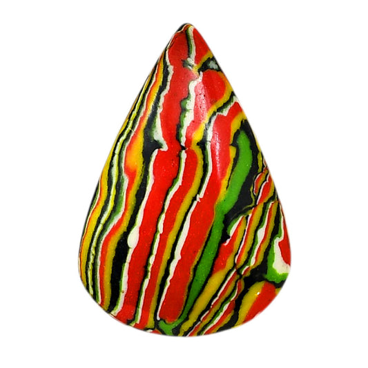 Fordite Detroit Agate 21.4x31.3x5 mm Pear Shape Polished Gemstone LS123-06457