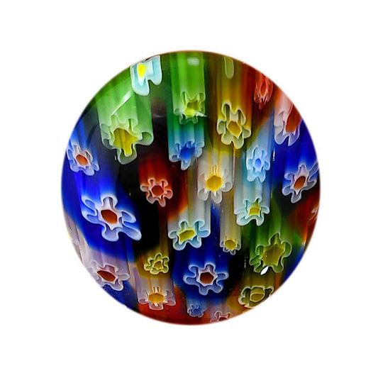 Millefiori Murano Glass 28x28x6.5 mm Round Shape Polished Gemstone LS124-06462
