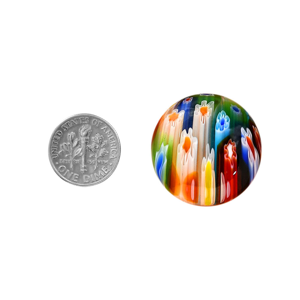 Millefiori Murano Glass 26.5x26.5x7.5 mm Round Shape Polished Gemstone LS124-06465