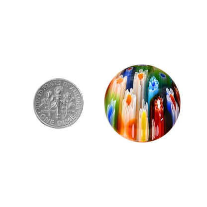 Millefiori Murano Glass 26.5x26.5x7.5 mm Round Shape Polished Gemstone LS124-06465