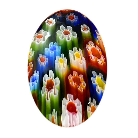Millefiori Murano Glass 22.9x33x7 mm Oval Shape Polished Gemstone LS124-06466