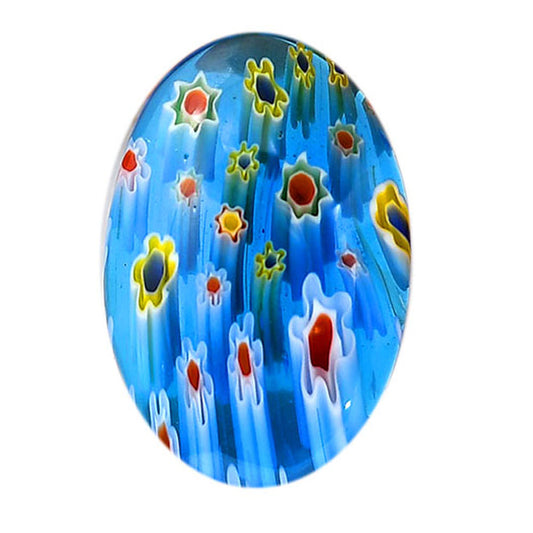 Millefiori Murano Glass 20.25x31x5.7 mm Oval Shape Polished Gemstone LS124-06469