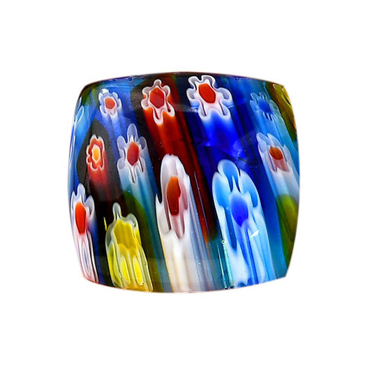 Millefiori Murano Glass 23.8x25x6 mm Cushion Shape Polished Gemstone LS124-06470