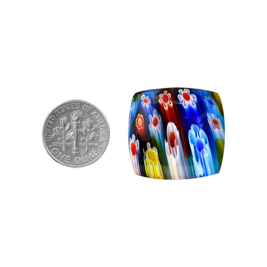 Millefiori Murano Glass 23.8x25x6 mm Cushion Shape Polished Gemstone LS124-06470